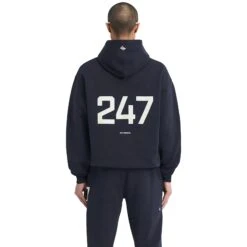 Represent 247 Oversized Navy Blue Hoodie 12 Represent 247 Oversized Navy Blue Hoodie -Creps Lockers represent 247 oversized navy blue hoodie 247m458 039 back detail