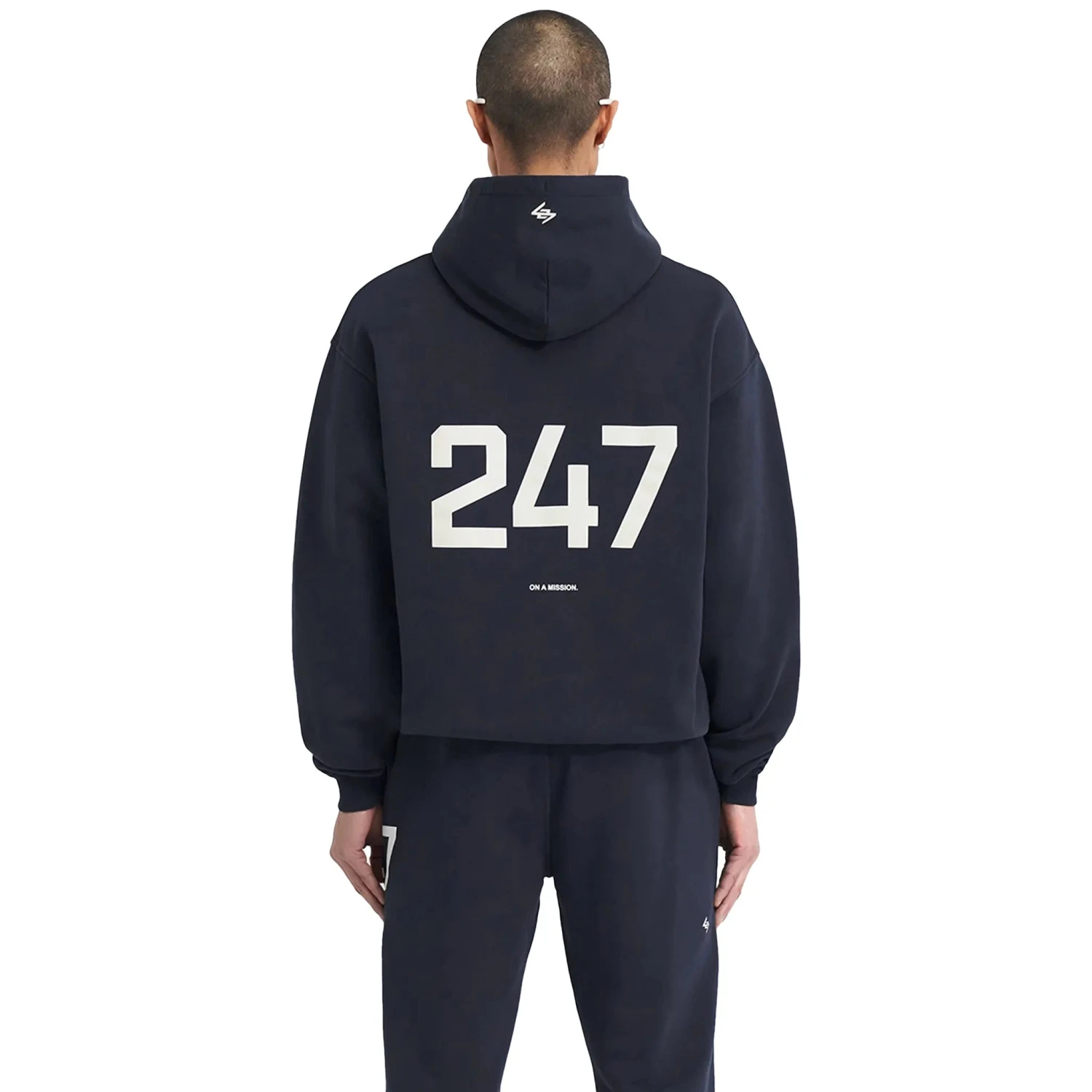 Represent 247 Oversized Navy Blue Hoodie 4 Represent 247 Oversized Navy Blue Hoodie - Image 4