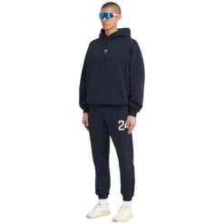 Represent 247 Oversized Navy Blue Hoodie 13 Represent 247 Oversized Navy Blue Hoodie -Creps Lockers represent 247 oversized navy blue hoodie 247m458 039 model side