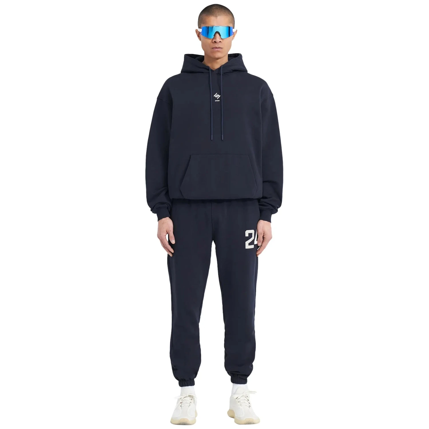 Represent 247 Oversized Navy Blue Hoodie 6 Represent 247 Oversized Navy Blue Hoodie - Image 6