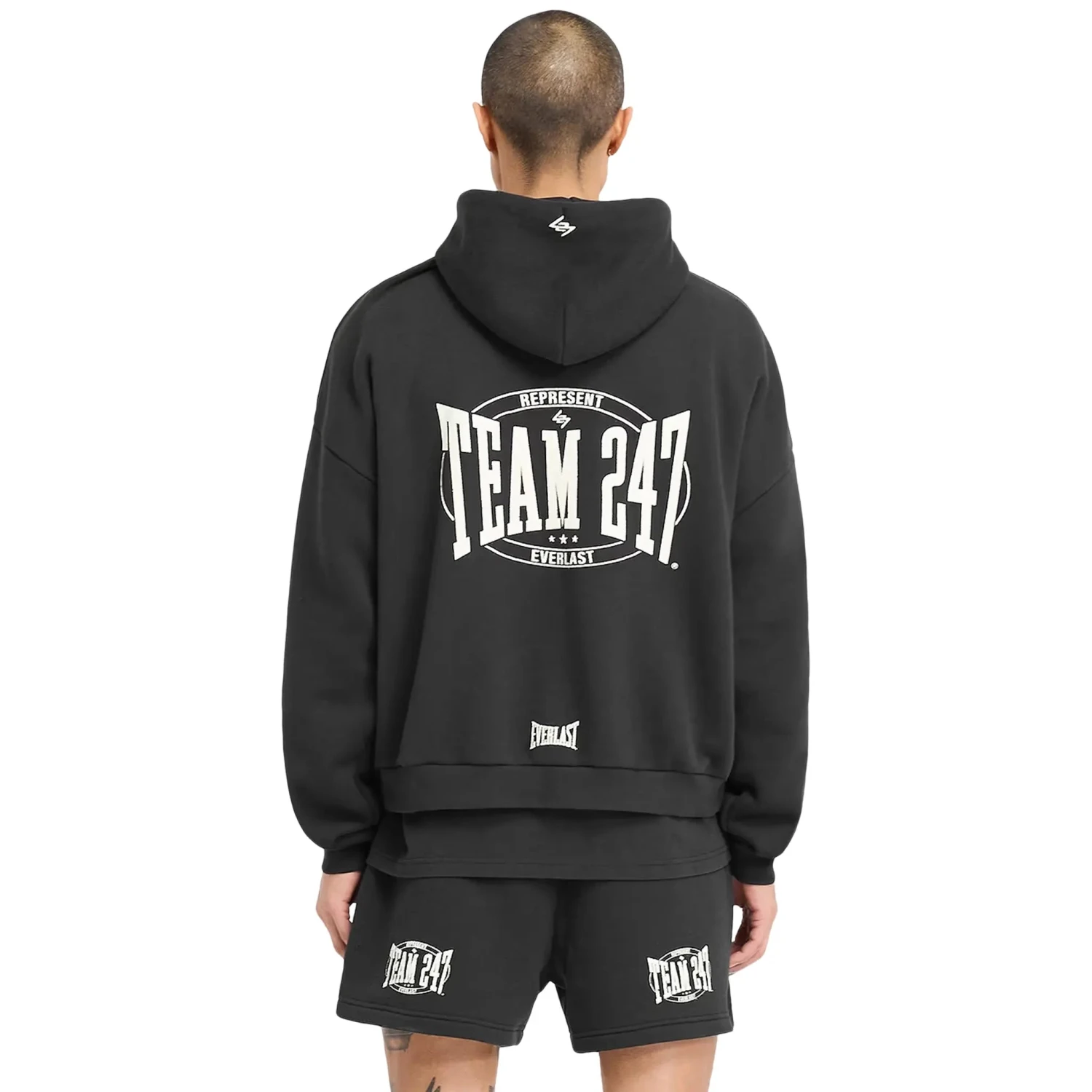Represent 247 X Everlast Training Camp Boxy Off Black Hoodie 2 Represent 247 X Everlast Training Camp Boxy Off Black Hoodie - Image 2