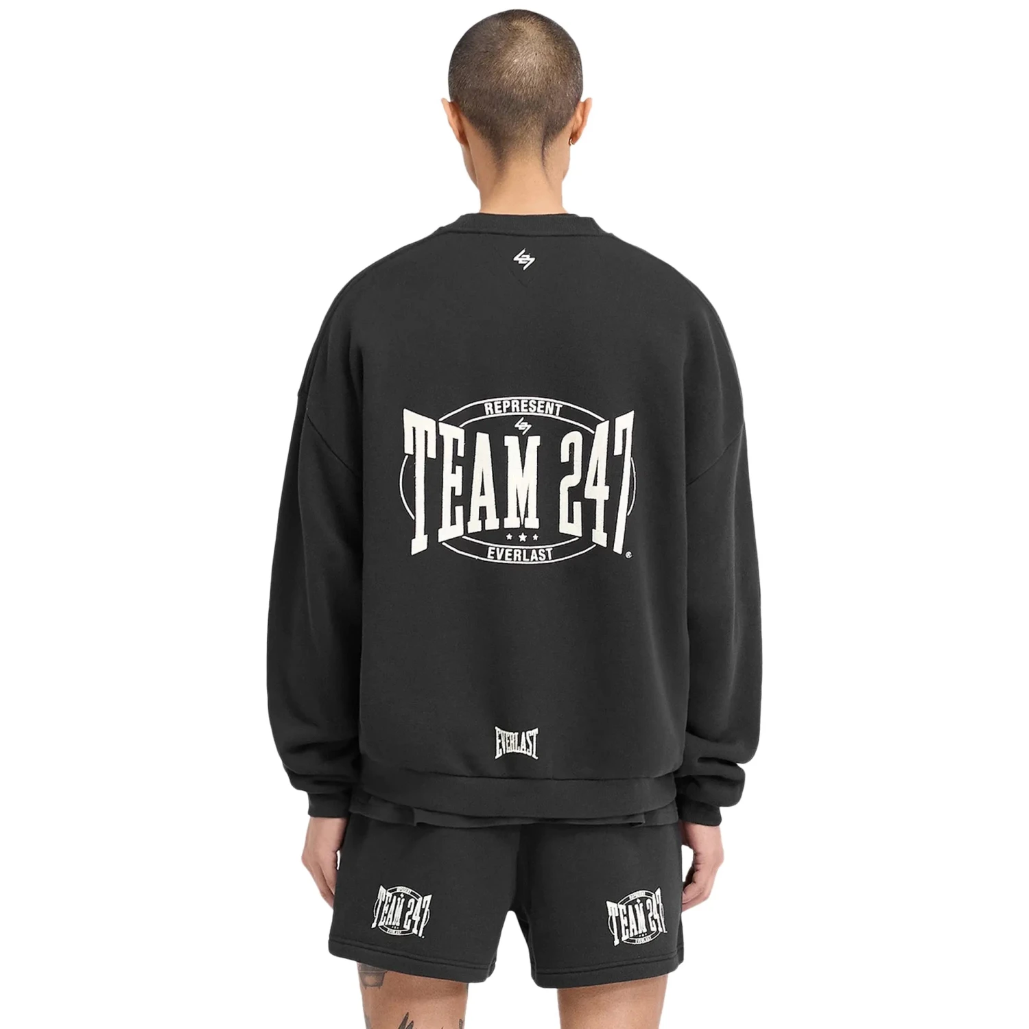 Represent 247 X Everlast Training Camp Boxy Off Black Sweatshirt 2 Represent 247 X Everlast Training Camp Boxy Off Black Sweatshirt - Image 2