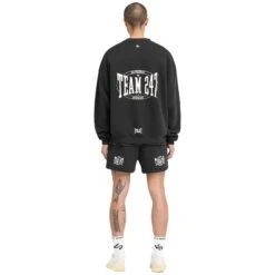 Represent 247 X Everlast Training Camp Boxy Off Black Sweatshirt 12 Represent 247 X Everlast Training Camp Boxy Off Black Sweatshirt -Creps Lockers represent 247 x everlast training camp boxy off black sweatshirt 247m499 171 model back