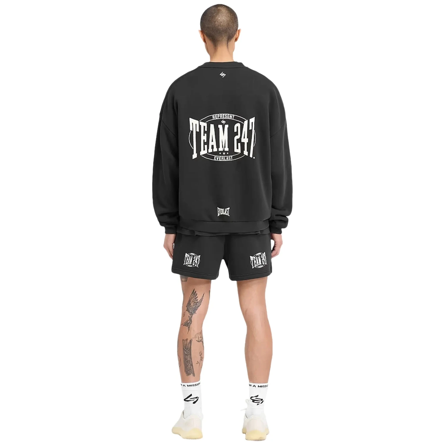 Represent 247 X Everlast Training Camp Boxy Off Black Sweatshirt 5 Represent 247 X Everlast Training Camp Boxy Off Black Sweatshirt - Image 5