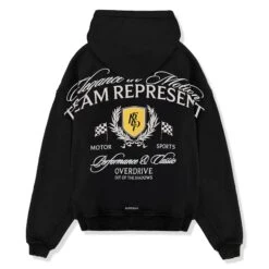 Represent Crest Black Hoodie -Creps Lockers represent crest black hoodie mlm41067 06 back