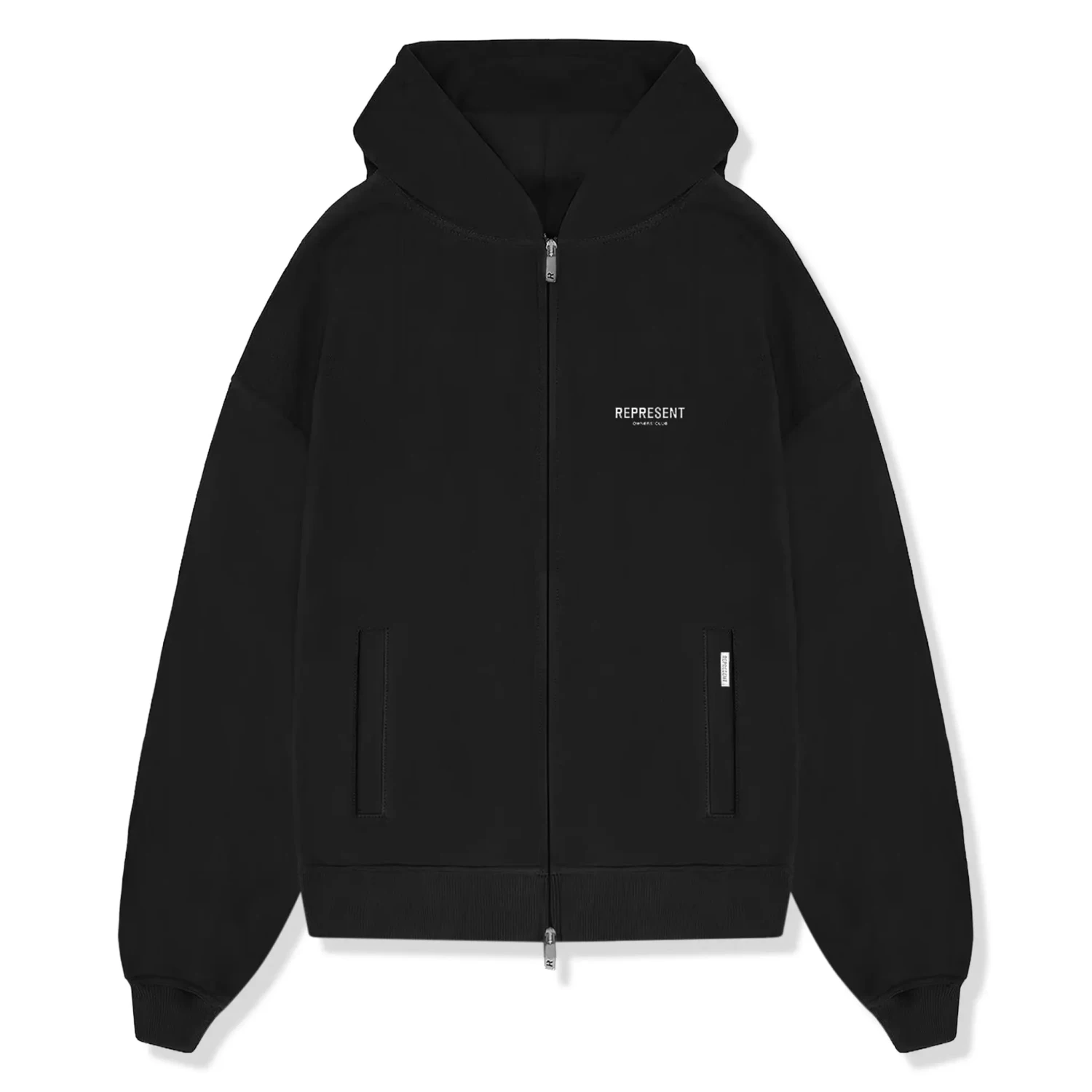 Represent Owners Club Zip-Up Black Hoodie 1 Represent Owners Club Zip-Up Black Hoodie