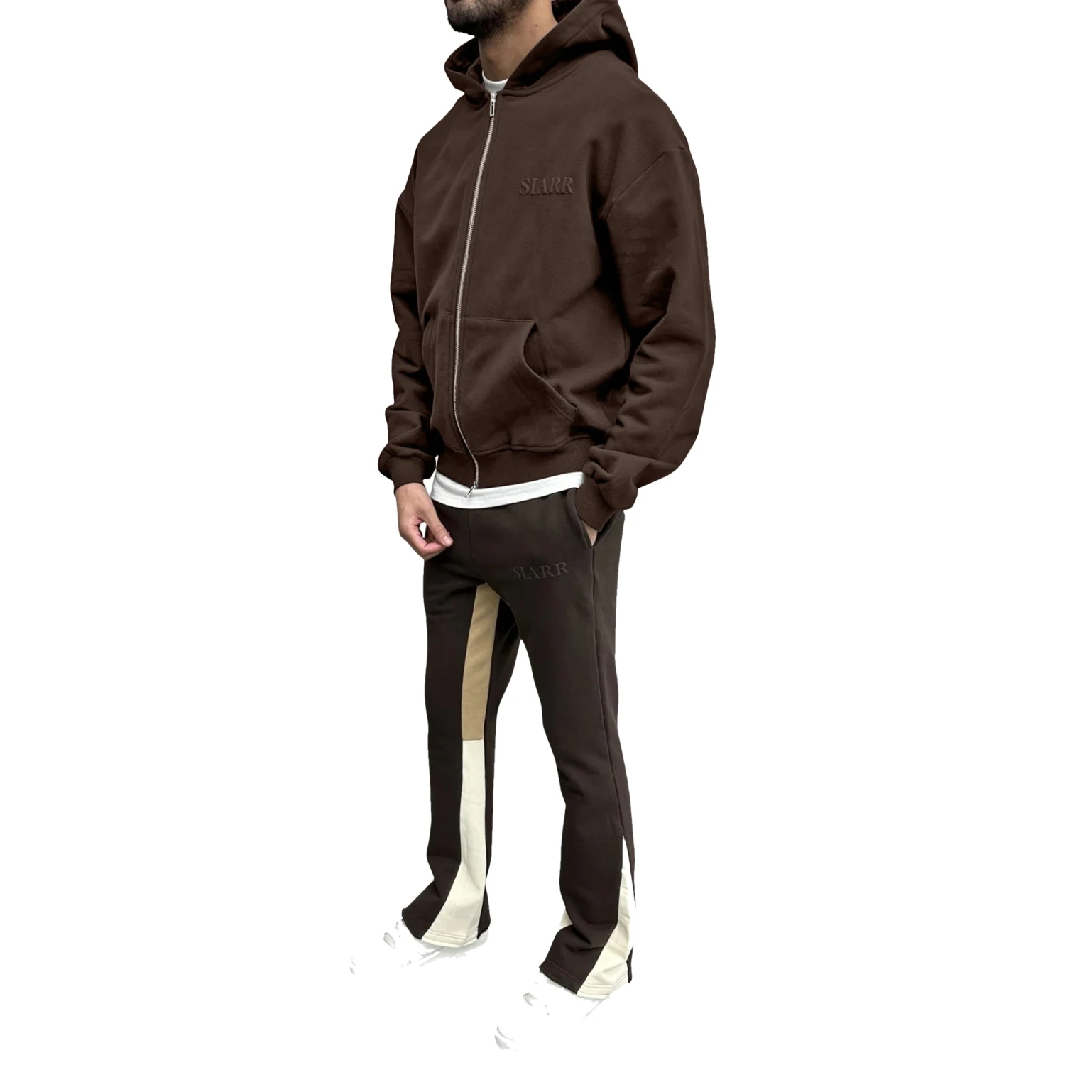 SIARR Brown Zip-Up Hoodie 3 SIARR Brown Zip-Up Hoodie - Image 3