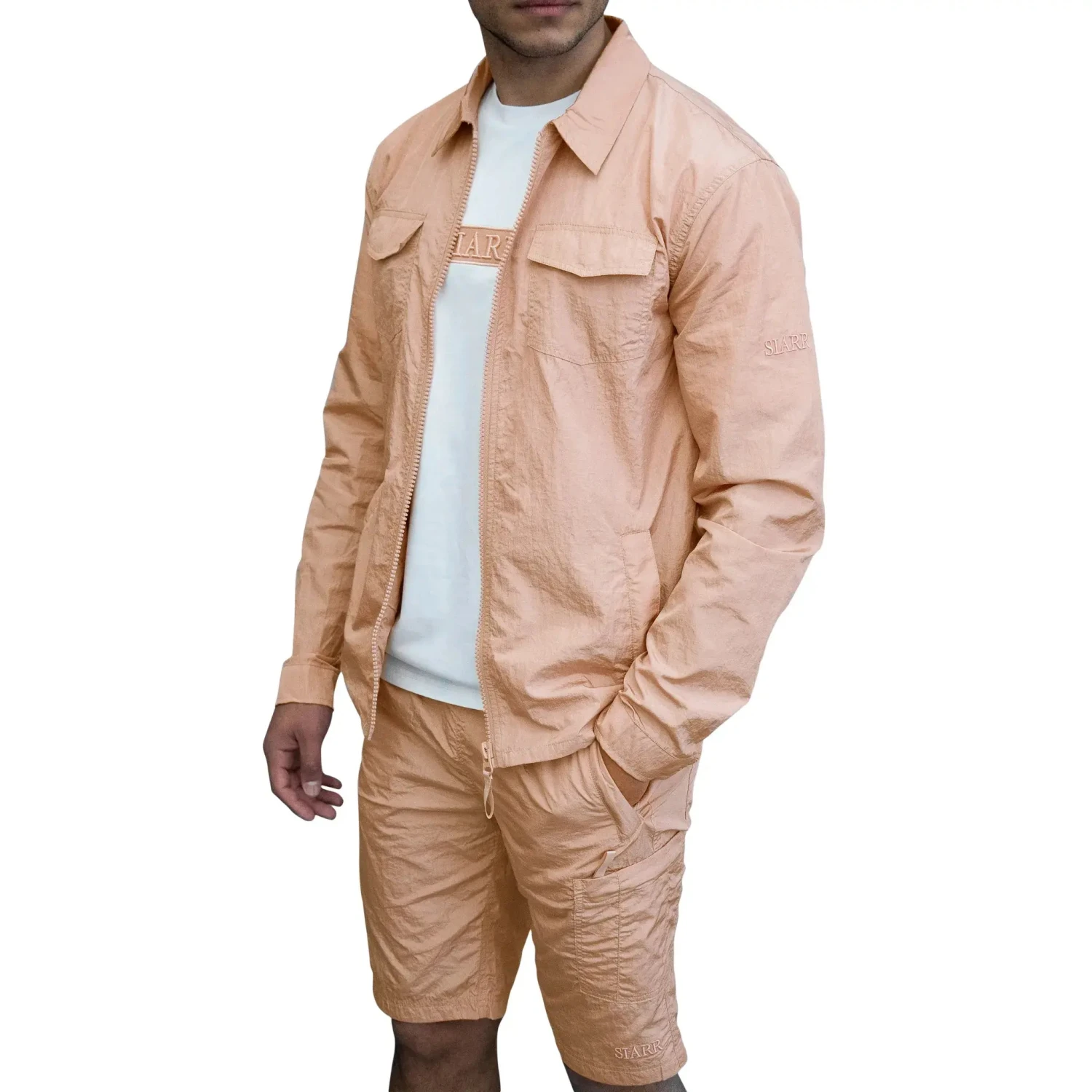 SIARR Crinkle Pink Overshirt 2 SIARR Crinkle Pink Overshirt - Image 2