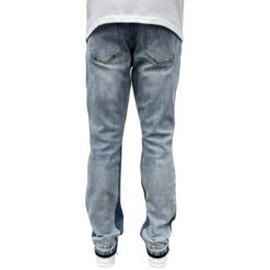 SIARR Flared Jeans Blue 9 SIARR Flared Jeans Blue -Creps Lockers siarr flared jeans blue model back