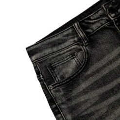 SIARR Flared Jeans Dark Grey -Creps Lockers siarr flared jeans dark grey closeup