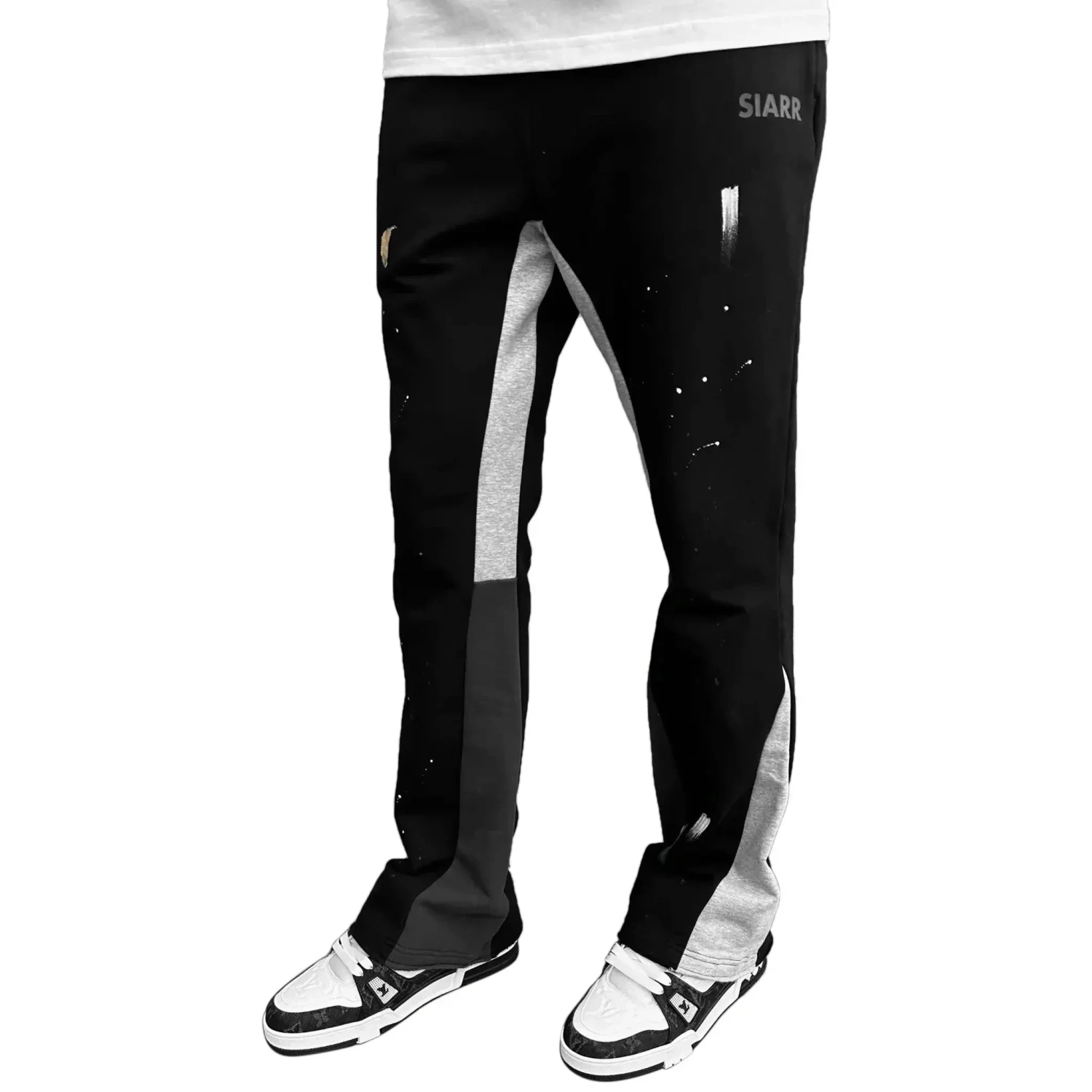 SIARR Flared Joggers Black Paint 8 SIARR Flared Joggers Black Paint - Image 8
