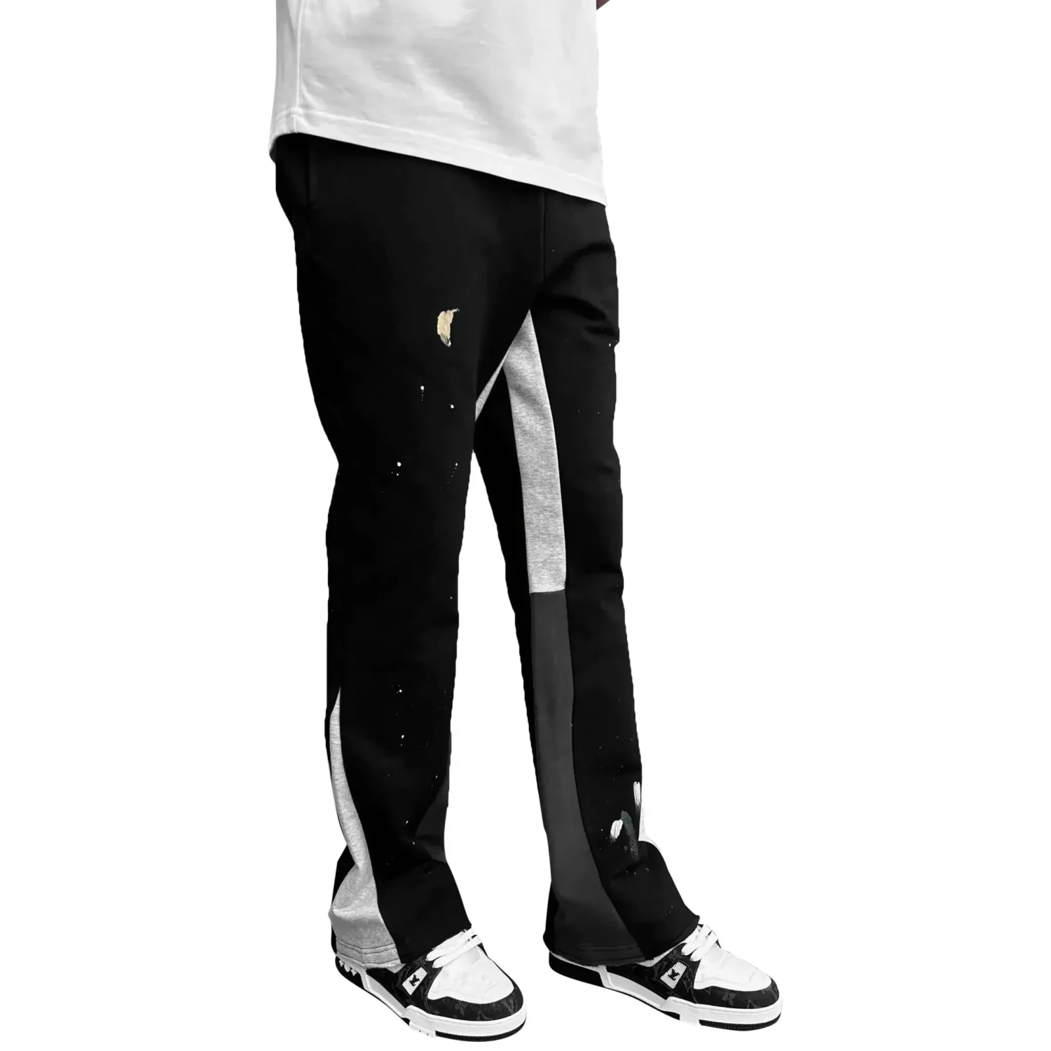 SIARR Flared Joggers Black Paint 4 SIARR Flared Joggers Black Paint - Image 4