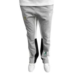 SIARR Flared Joggers Grey Paint 9 SIARR Flared Joggers Grey Paint -Creps Lockers siarr flared joggers grey paint model front 1