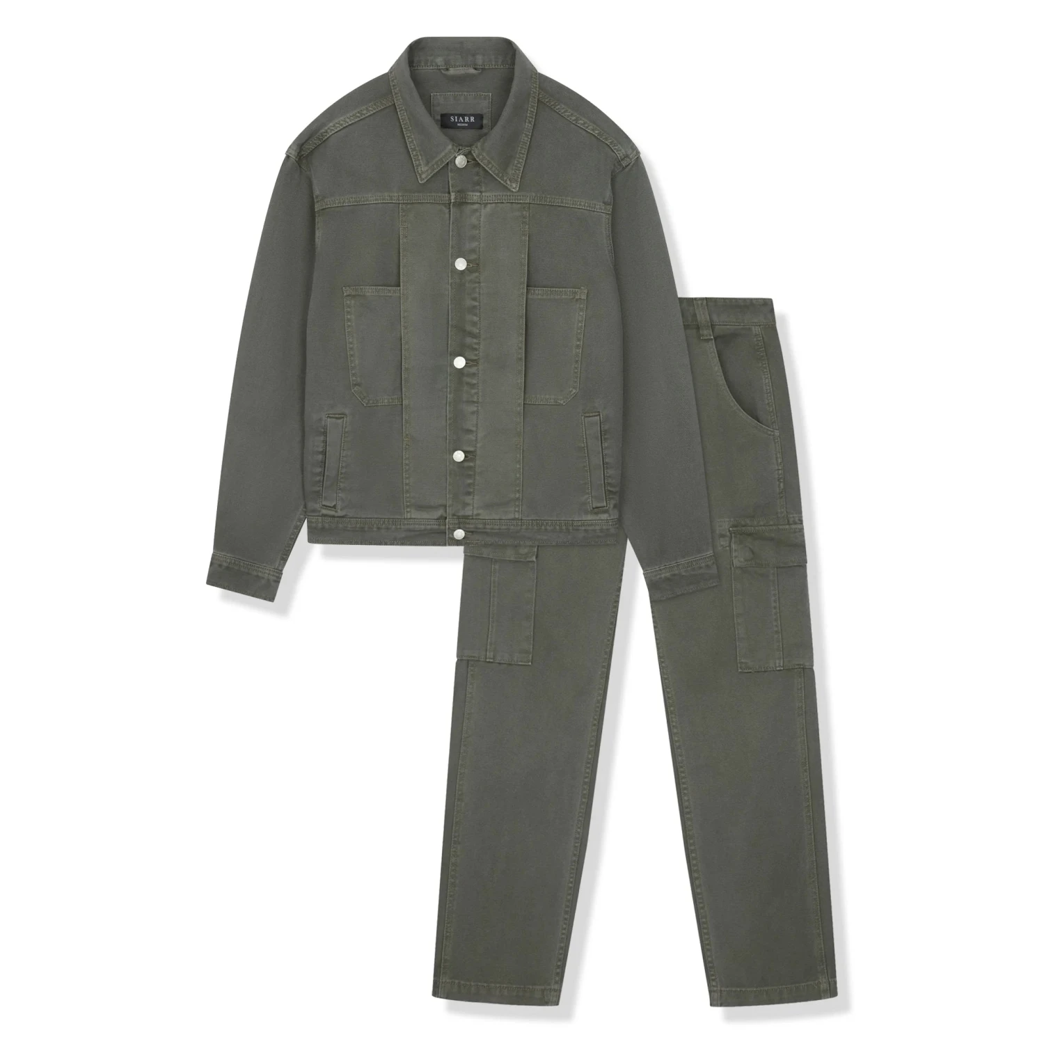 SIARR Green Denim Jacket & Cargo Pants 1 SIARR Green Denim Jacket & Cargo Pants