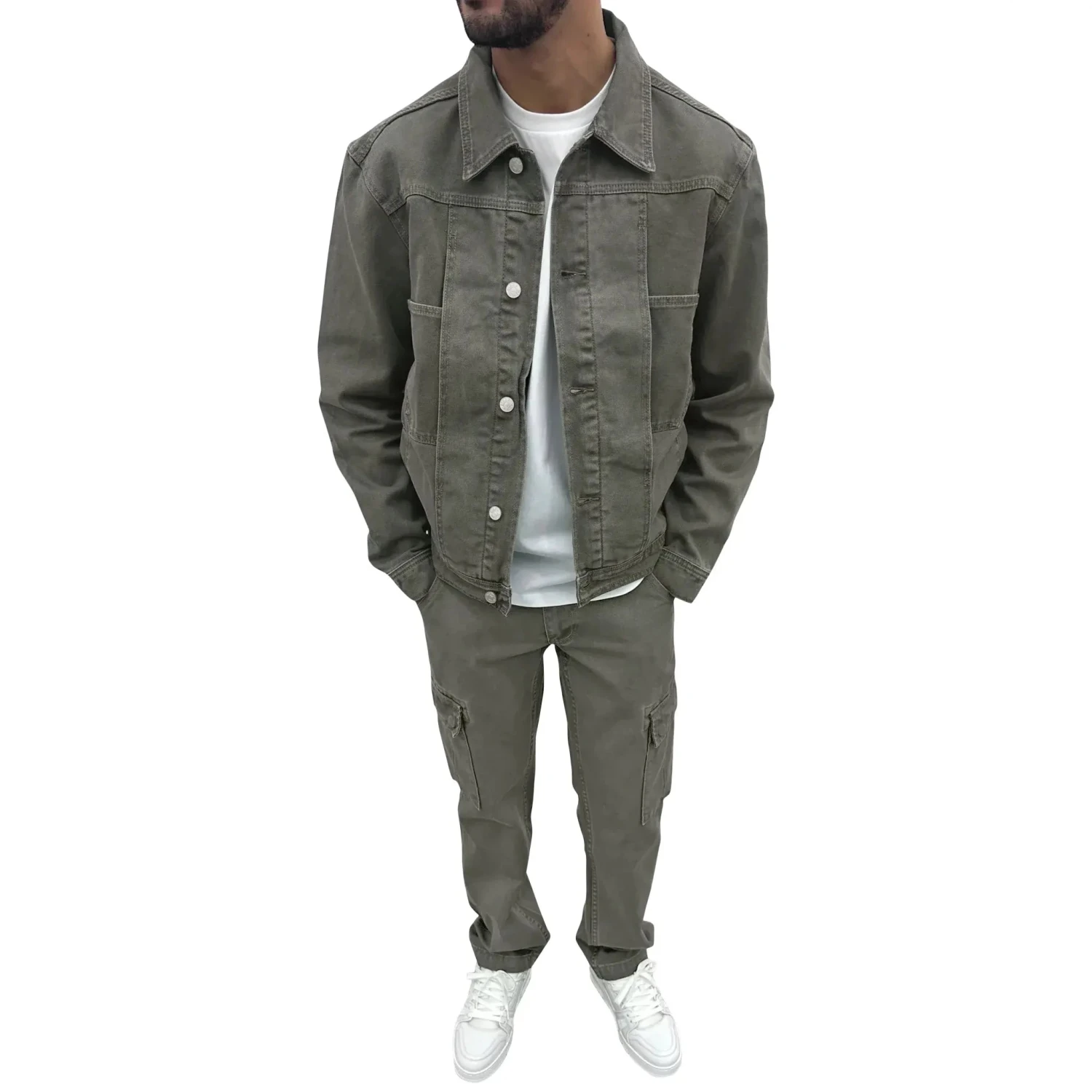 SIARR Green Denim Jacket & Cargo Pants 3 SIARR Green Denim Jacket & Cargo Pants - Image 3