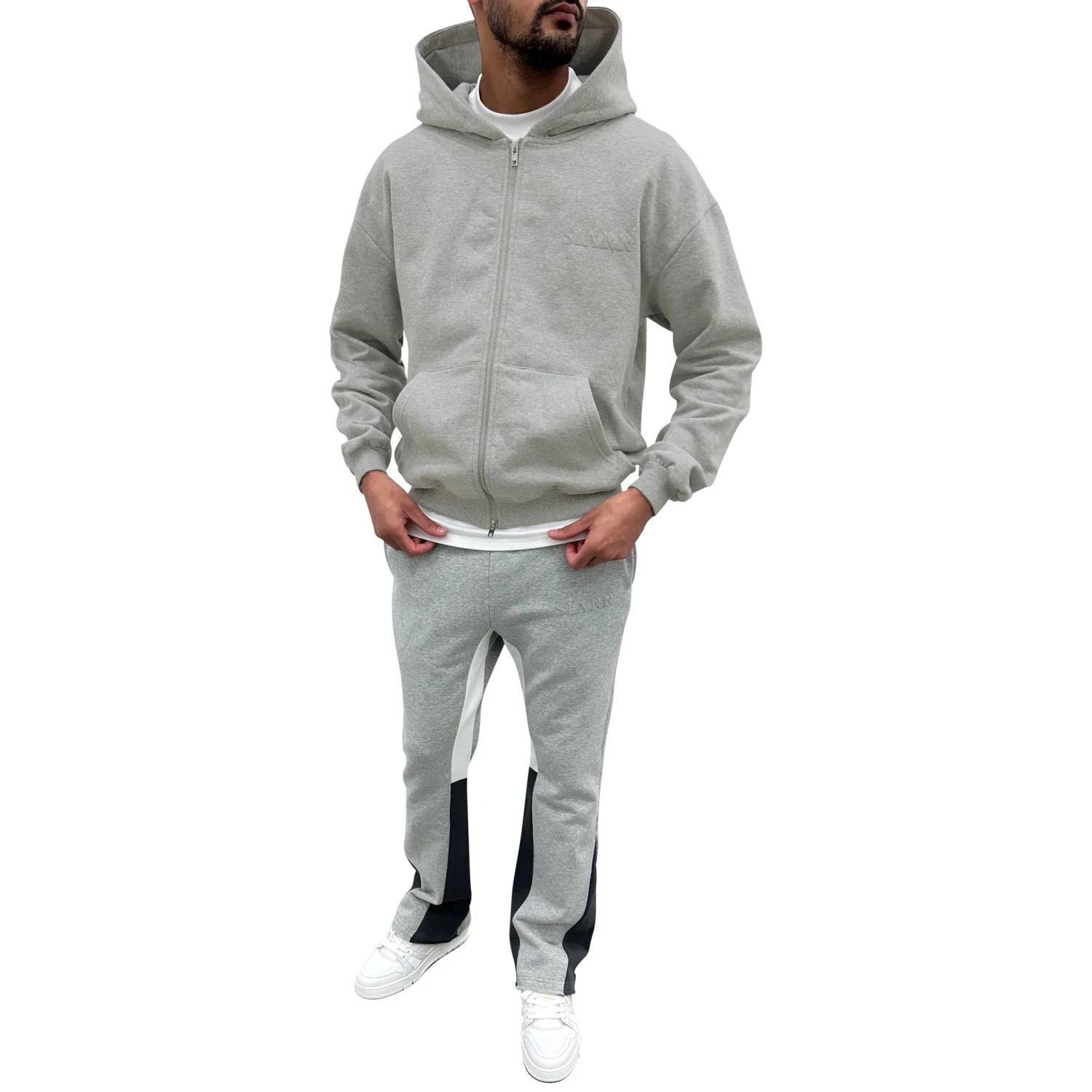 SIARR Light Grey Flared Joggers 3 SIARR Light Grey Flared Joggers - Image 3