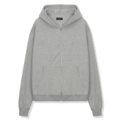 SIARR Light Grey Zip-Up Hoodie