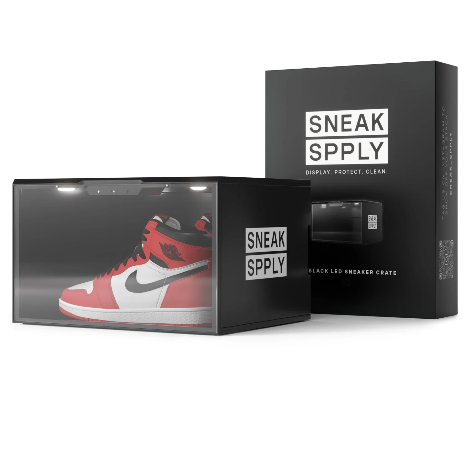 Sneak Spply Stack V2 Led Storage Crate Black 1 Sneak Spply Stack V2 Led Storage Crate Black