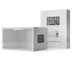 Sneak Spply Stack V2 Led Storage Crate White -Creps Lockers sneak spply stack v2 led storage crate white light off empty