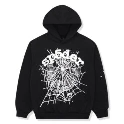 Sp5der OG Black Web Hoodie
