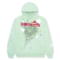 Sp5der SP5 Mint Tracksuit 9 Sp5der SP5 Mint Tracksuit -Creps Lockers sp5der sp5 mint tracksuit hoodie front