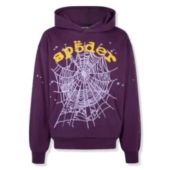 Sp5der Star OG Web V2 Purple Hoodie