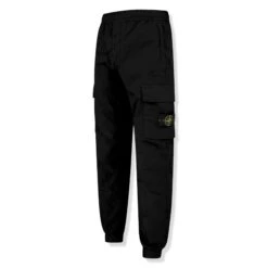 Stone Island Black Cargo Pants -Creps Lockers stone island black cargo pants side
