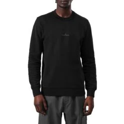 Stone Island Dial Logo Black Sweatshirt 9 Stone Island Dial Logo Black Sweatshirt -Creps Lockers stone island dial logo black sweatshirt k1s156100665s0083v0029 model front 1