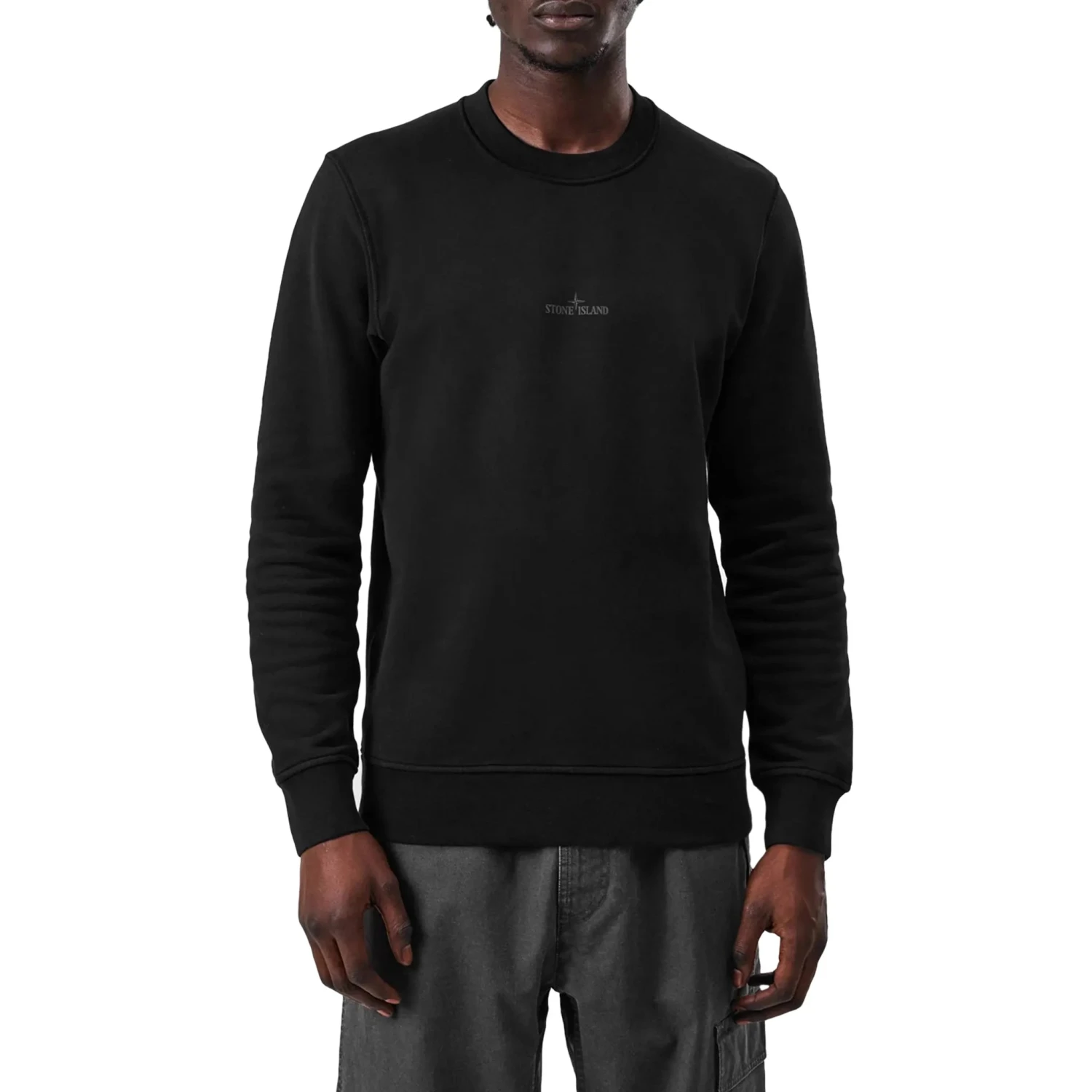 Stone Island Dial Logo Black Sweatshirt 4 Stone Island Dial Logo Black Sweatshirt - Image 4