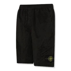Stone Island Nylon Metal Black Shorts 6 Stone Island Nylon Metal Black Shorts -Creps Lockers stone island nylon metal black shorts front side