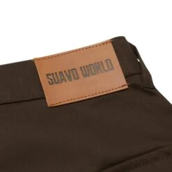 Suavo World Cargo Flare Trousers Brown -Creps Lockers suavo world cargo flare trousers brown badge