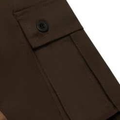 Suavo World Cargo Flare Trousers Brown -Creps Lockers suavo world cargo flare trousers brown pocket