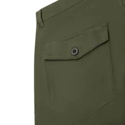 Suavo World Cargo Flare Trousers Khaki -Creps Lockers suavo world cargo flare trousers khaki back pocket