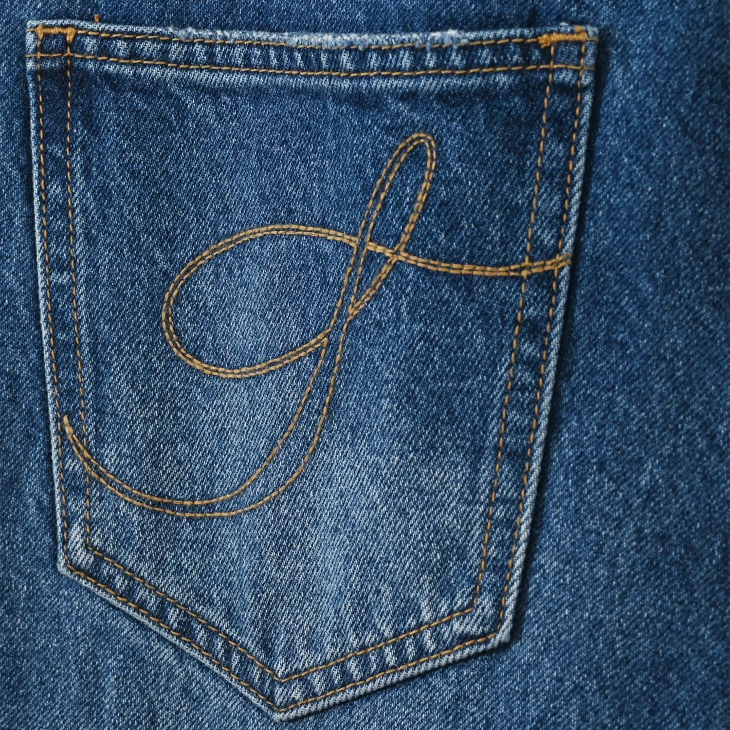 Syenti Released Hem Jeans Mid Blue 3 Syenti Released Hem Jeans Mid Blue - Image 3