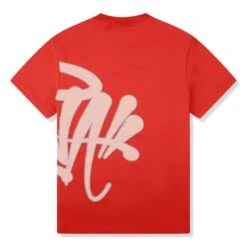 Syna World Logo Red T-Shirt & Shorts -Creps Lockers syna world logo red t shirt shorts syna tee red front tee back