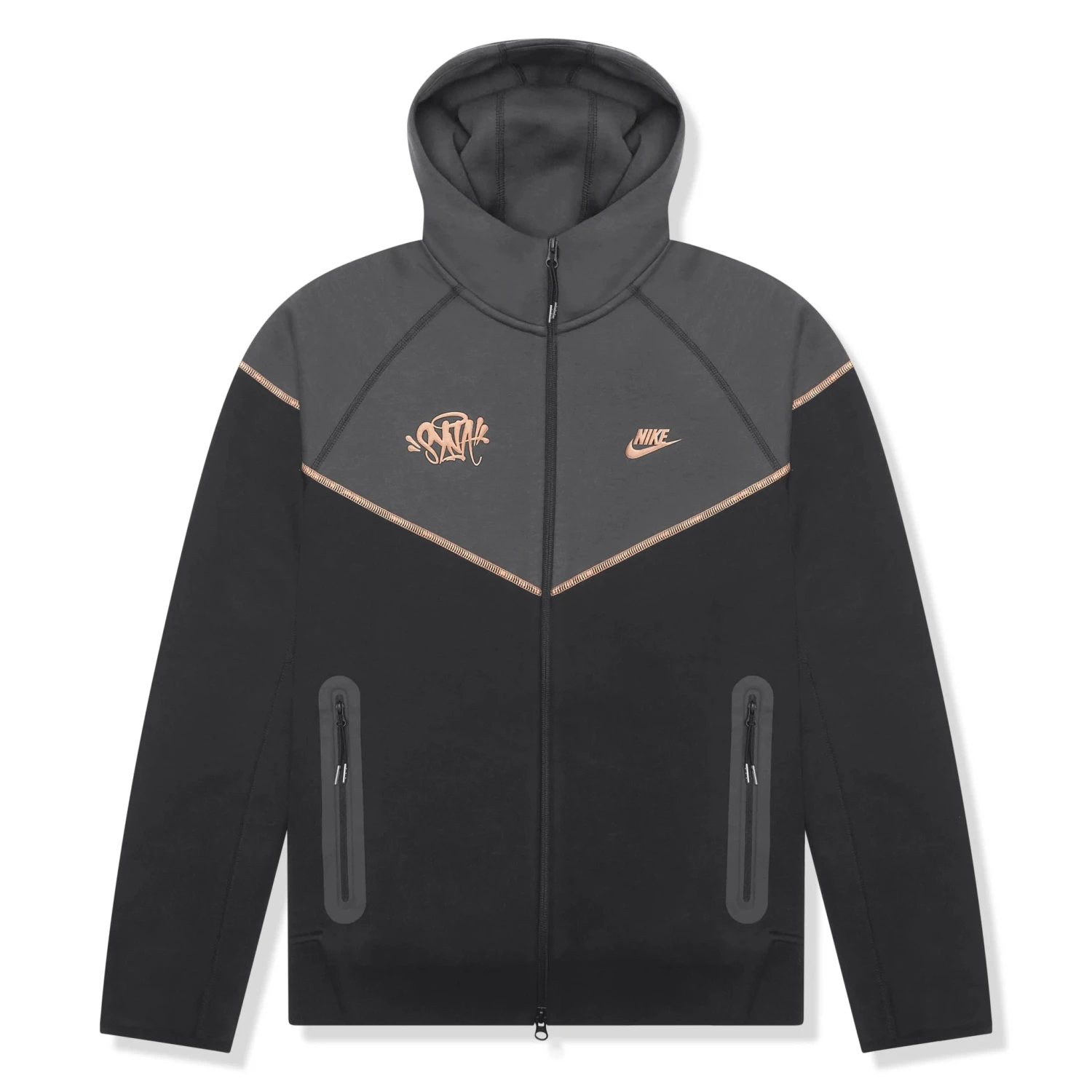 Syna World X Nike Central Cee Tech Fleece Black Hoodie 1 Syna World X Nike Central Cee Tech Fleece Black Hoodie