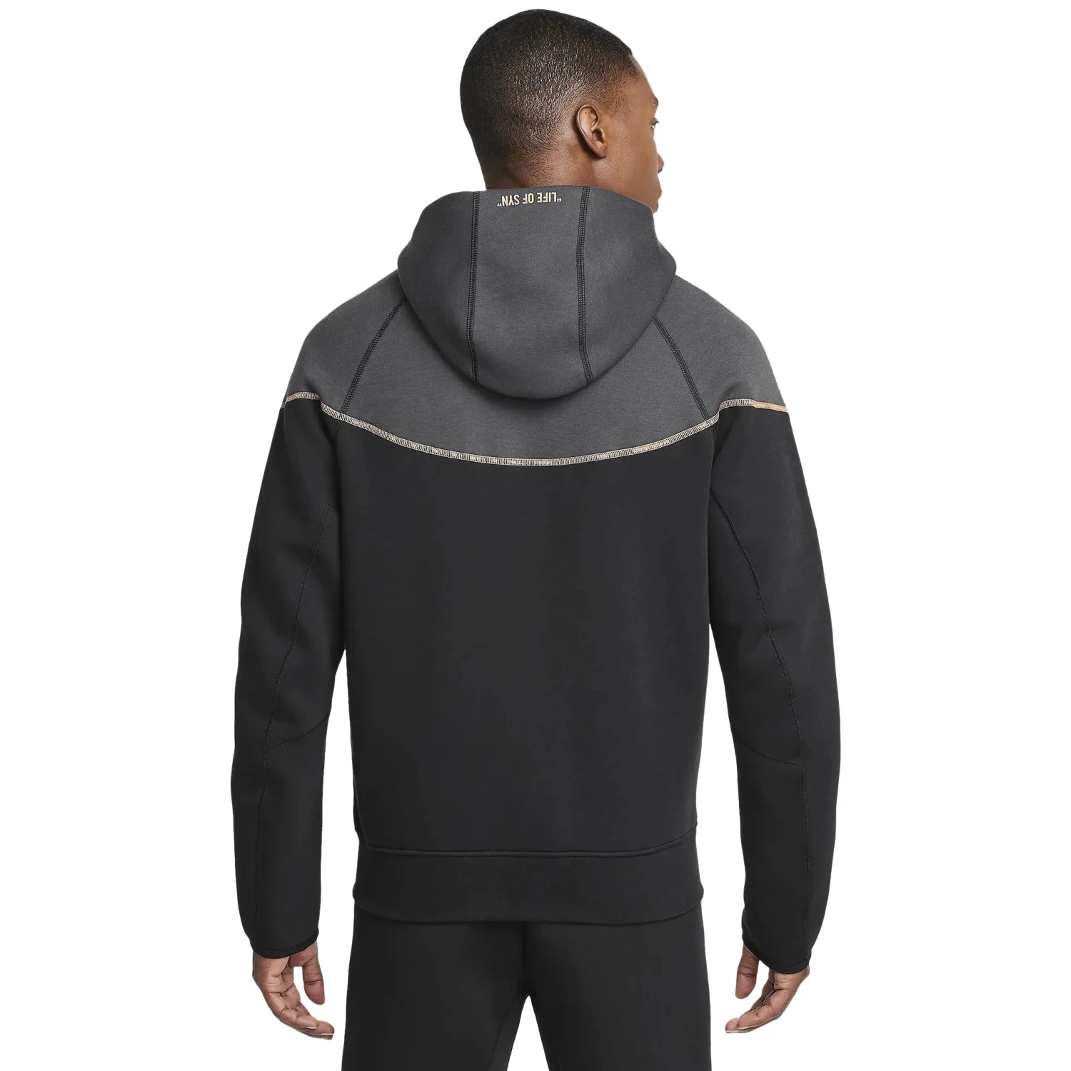 Syna World X Nike Central Cee Tech Fleece Black Hoodie 2 Syna World X Nike Central Cee Tech Fleece Black Hoodie - Image 2