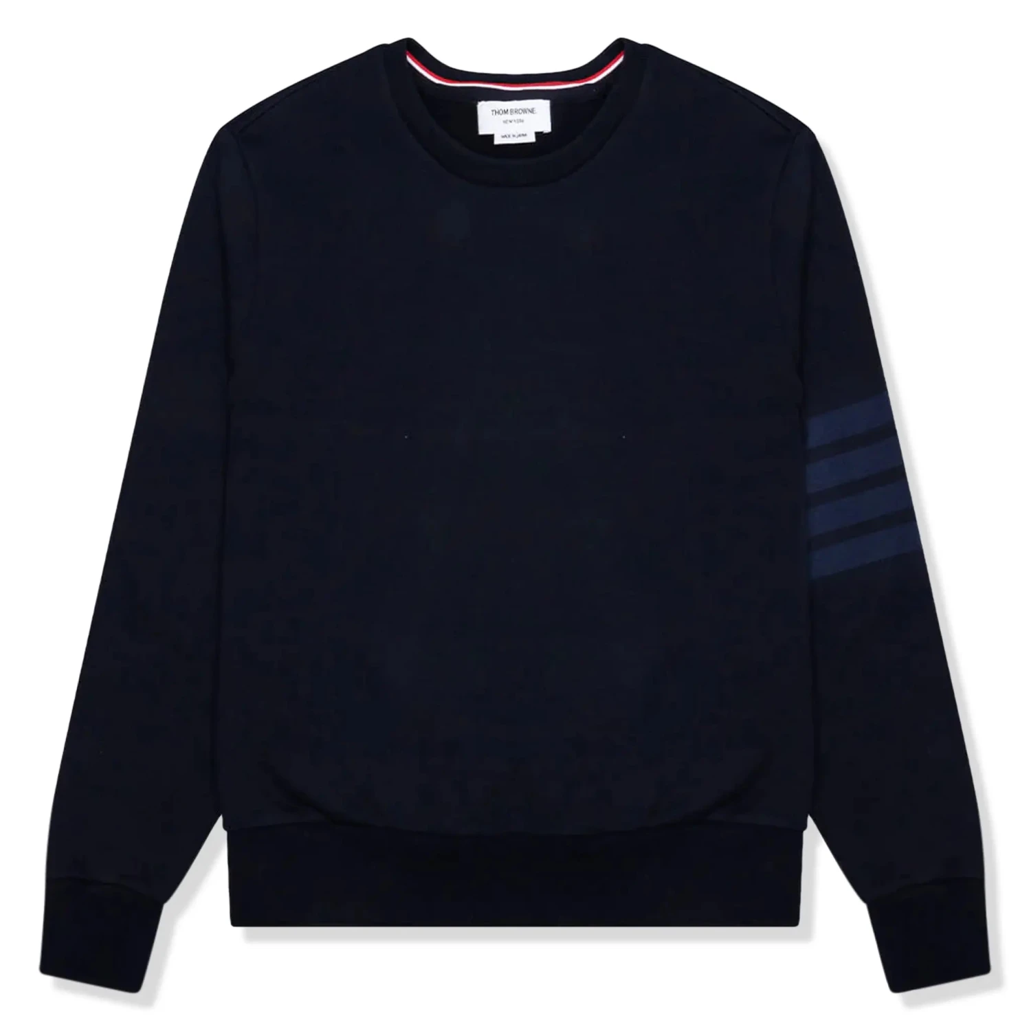 Thom Browne Classic Loopback 4-Bar Tonal Relaxed Navy Blue Sweatshirt 1 Thom Browne Classic Loopback 4-Bar Tonal Relaxed Navy Blue Sweatshirt