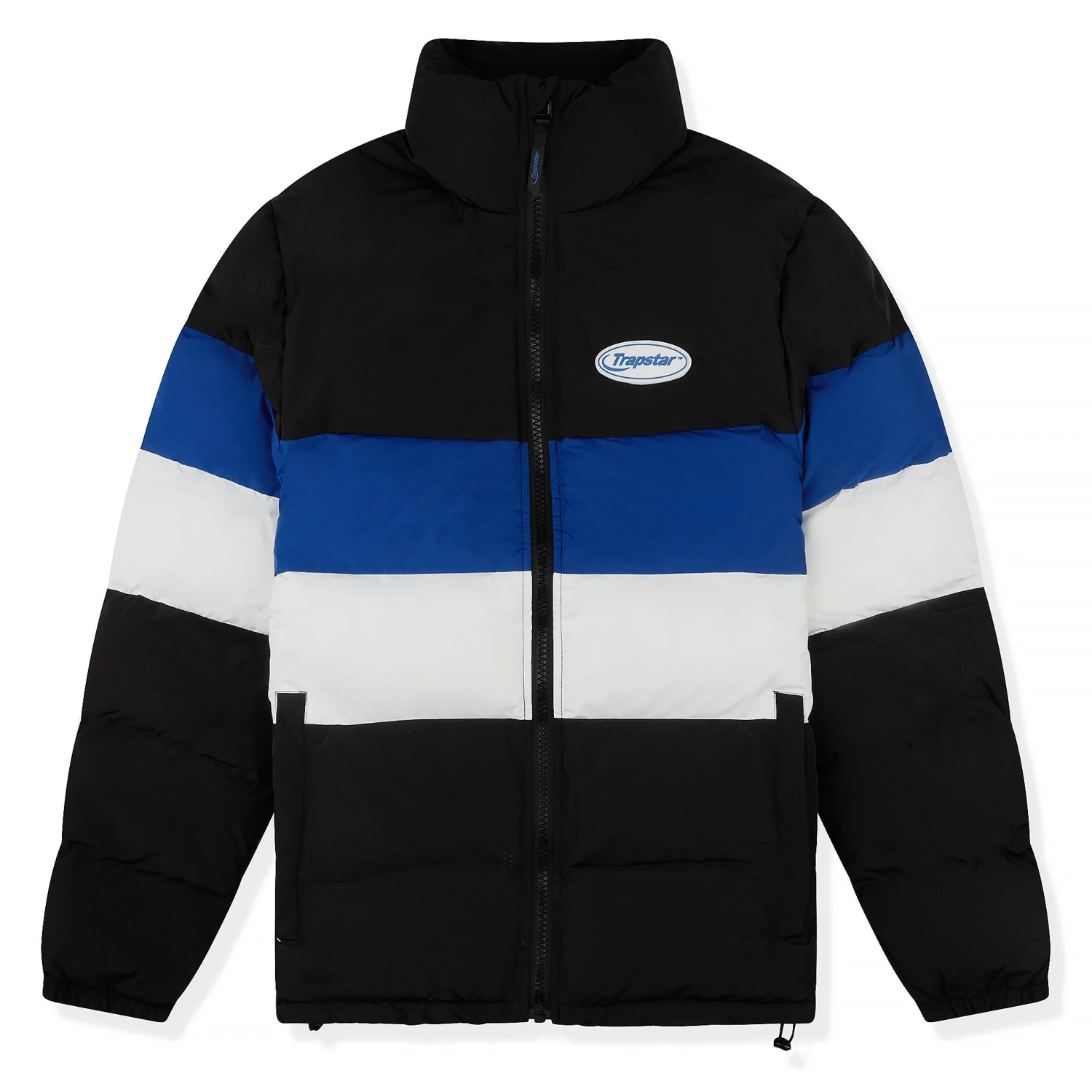 Trapstar Hyperdrive Puffer Black Blue White Jacket 1 Trapstar Hyperdrive Puffer Black Blue White Jacket