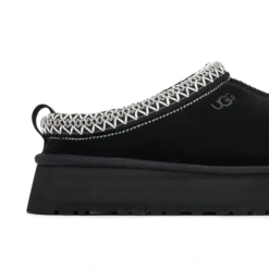 UGG Tazz Platform Black Slippers (W) 8 UGG Tazz Platform Black Slippers (W) -Creps Lockers ugg tazz black slippers w 1122553 blk back side