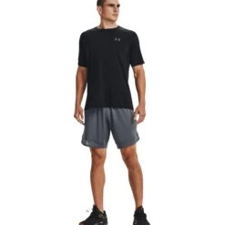 Under Armour UA Black T Shirt & Shorts -Creps Lockers under armour ua tech 2.0 black t shirt 1326413 model 1
