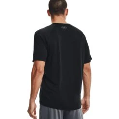 Under Armour UA Black T Shirt & Shorts -Creps Lockers under armour ua tech 2.0 black t shirt 1326413 model back 1