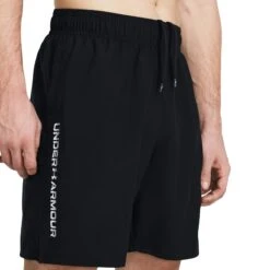 Under Armour UA Tech Woven Wordmark Black Shorts 7 Under Armour UA Tech Woven Wordmark Black Shorts -Creps Lockers under armour ua tech woven wordmark black shorts 1383356 model side 1