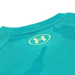 Under Armour UA Velocity Jacquard Turquoise T Shirt 7 Under Armour UA Velocity Jacquard Turquoise T Shirt -Creps Lockers under armour ua velocity jacquard turquoise t shirt back detail