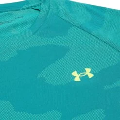 Under Armour UA Velocity Jacquard Turquoise T Shirt 6 Under Armour UA Velocity Jacquard Turquoise T Shirt -Creps Lockers under armour ua velocity jacquard turquoise t shirt front chest logo