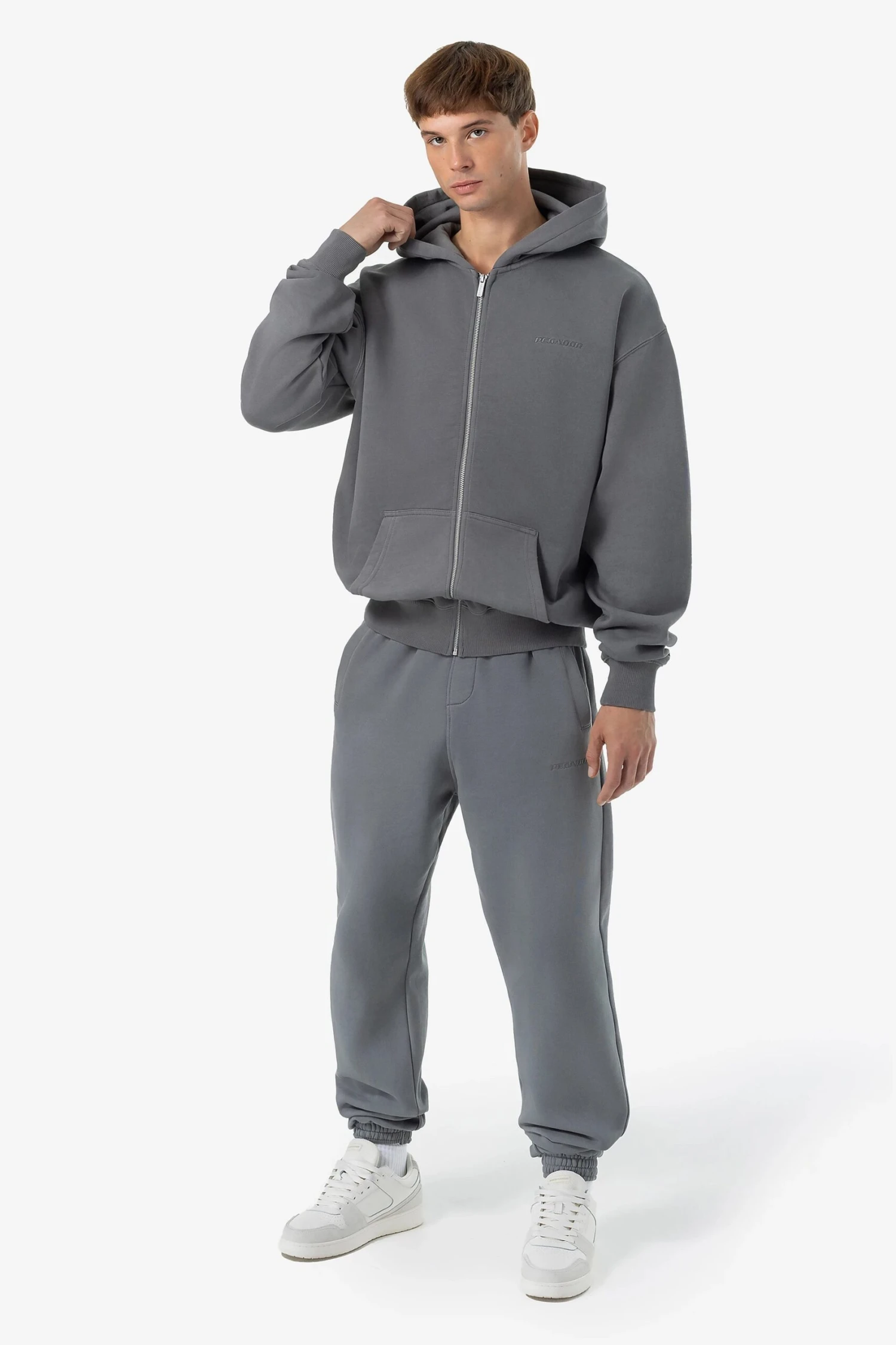 Heavyweight Vintage Grey Sweat Joggers 2 Heavyweight Vintage Grey Sweat Joggers - Image 2