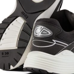 Dior B30 Mesh Black White Trainer 10 Dior B30 Mesh Black White Trainer -Creps Lockers Dior B30 Technical Mesh Black White Trainer Crepslocker Close Up