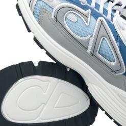 Dior B30 Mesh Light Blue Grey Trainer 9 Dior B30 Mesh Light Blue Grey Trainer -Creps Lockers Dior B30 Technical Mesh Light Blue Grey Trainer Crepslocker Close Up