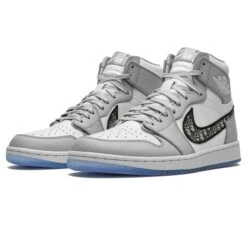 Creps Lockers -Creps Lockers Dior x air jordan 1 high og grey sneaker cn8607 002 crepslocker front side