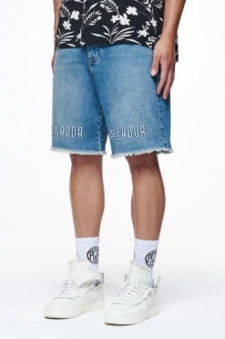 Elder Jeans Shorts Washed Vintage Blue -Creps Lockers PEGADOR FINER THINGS ECOMMERCE MALE PANTS0589